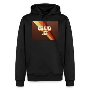 Club 27 - Sweat à capuche Premium bio Homme - noir - Devant - Nico (187cm)