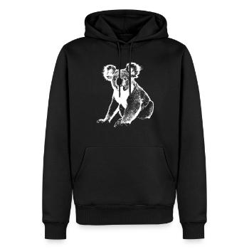 Koala - Sweat à capuche Premium bio Homme - noir - Devant - Nico (187cm)