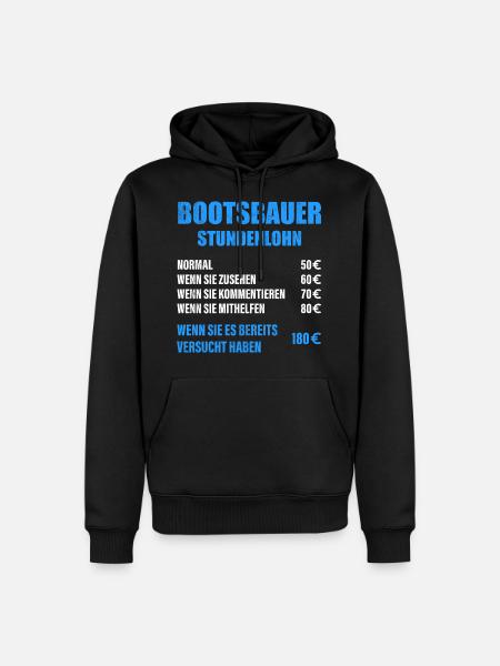Bootsbauer Spruch - Männer Premium Bio Hoodie - Schwarz