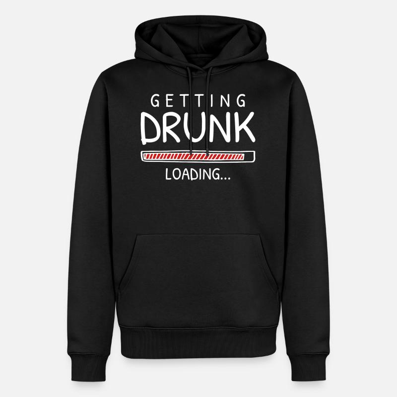 Getting Drunk Loading - Men’s Premium Organic Hoodie - black