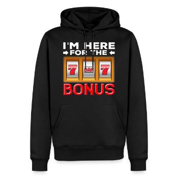 Spielautomat Glücksspiel Lustiger Casino Fan - Männer Premium Bio Hoodie - Schwarz - Vorne - Nico (187cm)