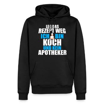 KOCH - Ich bin Koch - Männer Premium Bio Hoodie - Schwarz - Vorne - Nico (187cm)