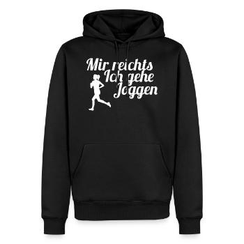 Läufer Laufen Joggen - Männer Premium Bio Hoodie - Schwarz - Vorne - Nico (187cm)