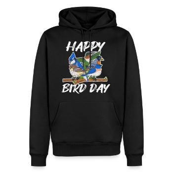 Ornithologie Wortspiel für einen Ornithologen - Männer Premium Bio Hoodie - Schwarz - Vorne - Nico (187cm)