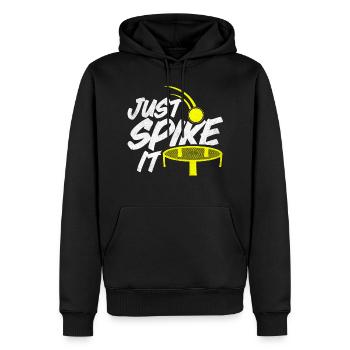 Roundnet Spike Ball Spikeball Fun - Männer Premium Bio Hoodie - Schwarz - Vorne - Nico (187cm)
