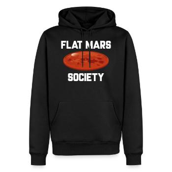 Flat Mars Society - Sweat à capuche Premium bio Homme - noir - Devant - Nico (187cm)
