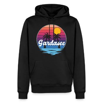 Gardasee Urlauber Gardasee - Männer Premium Bio Hoodie - Schwarz - Vorne - Nico (187cm)