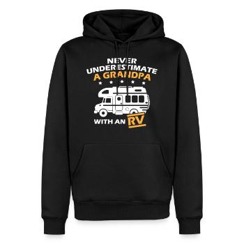 Never Underestimate A Grandpa With An RV - Männer Premium Bio Hoodie - Schwarz - Vorne - Nico (187cm)