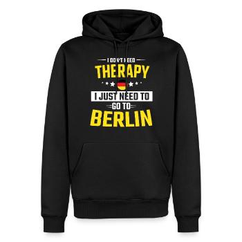 Berlin Berliner Spruch - Männer Premium Bio Hoodie - Schwarz - Vorne - Nico (187cm)