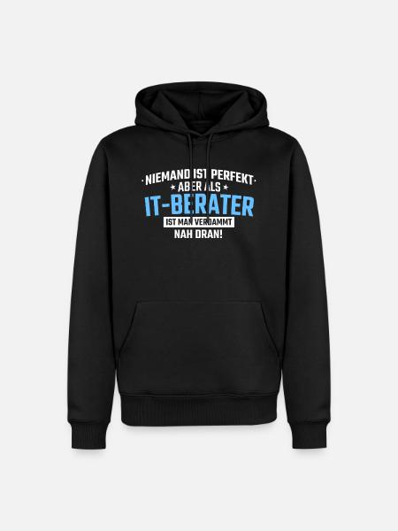 it berater beruf - Männer Premium Bio Hoodie - Schwarz