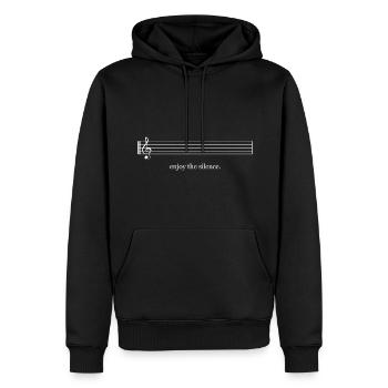Enjoy the silence Bücher Ich liebe Bücher - Männer Premium Bio Hoodie - Schwarz - Vorne - Nico (187cm)