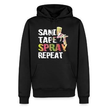 Lackierer - Männer Premium Bio Hoodie - Schwarz - Vorne - Nico (187cm)