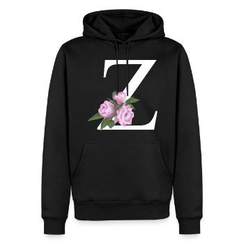 Z - Männer Premium Bio Hoodie - Schwarz - Vorne - Nico (187cm)