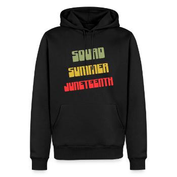 Lustige juneteenth sommer design coole sprüche - Männer Premium Bio Hoodie - Schwarz - Vorne - Nico (187cm)