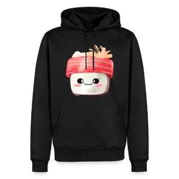 Sushi - Männer Premium Bio Hoodie - Schwarz - Vorne - Nico (187cm)