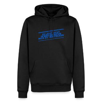 das entspricht nicht meiner Natur - Männer Premium Bio Hoodie - Schwarz - Vorne - Nico (187cm)