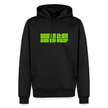 Befehlsempfänger - Männer Premium Bio Hoodie - Schwarz - Vorne - Nico (187cm)