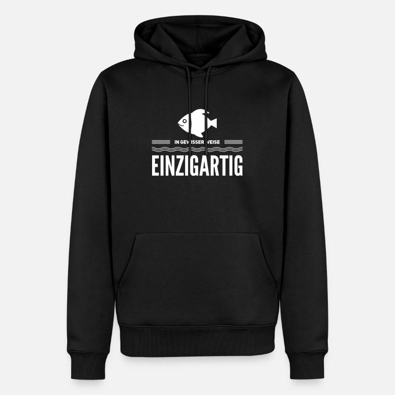 ich bin einzigartig - Männer Premium Bio Hoodie - Schwarz