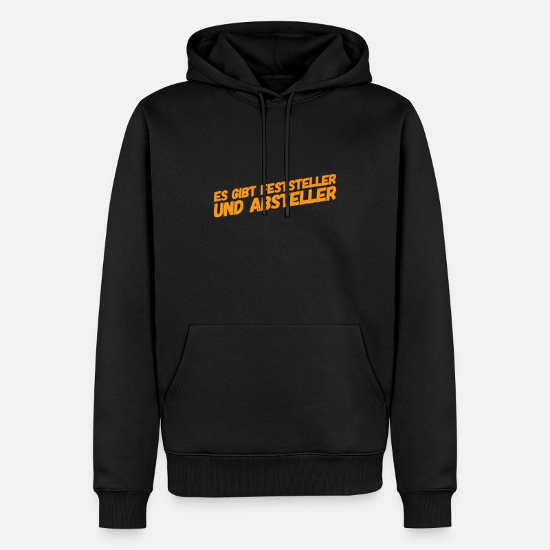 ich bin ein Macher - Männer Premium Bio Hoodie - Schwarz