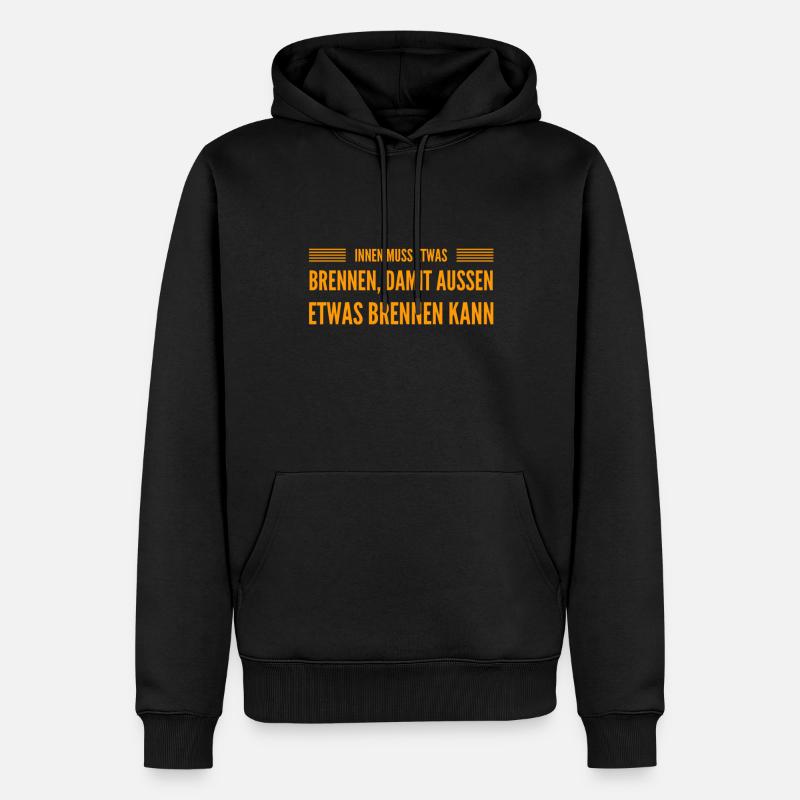 ich bin ein Vorbild - Männer Premium Bio Hoodie - Schwarz