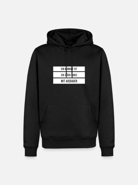 Ausdauer geht immer - Männer Premium Bio Hoodie - Schwarz