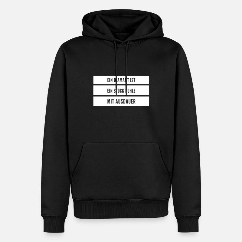 Ausdauer geht immer - Männer Premium Bio Hoodie - Schwarz