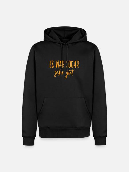 mir hat es sehr gefallen - Männer Premium Bio Hoodie - Schwarz
