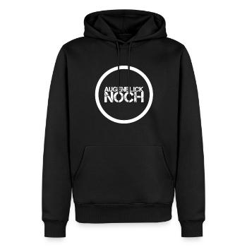 es dauert einen Augenblick - Männer Premium Bio Hoodie - Schwarz - Vorne - Nico (187cm)