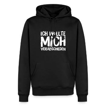 die Zeit ist vorbei - Männer Premium Bio Hoodie - Schwarz - Vorne - Nico (187cm)