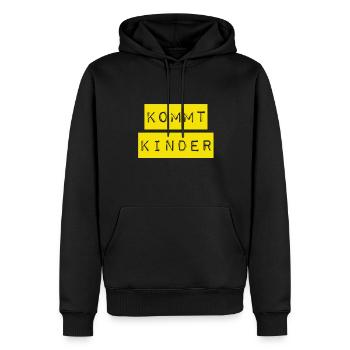 fangen wir endlich an - Männer Premium Bio Hoodie - Schwarz - Vorne - Nico (187cm)