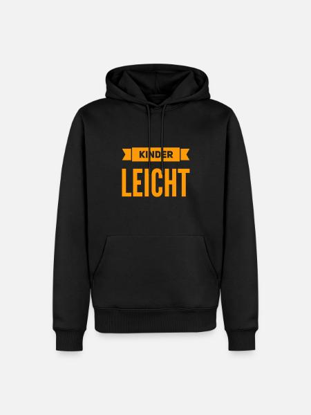 ganz einfach - Männer Premium Bio Hoodie - Schwarz