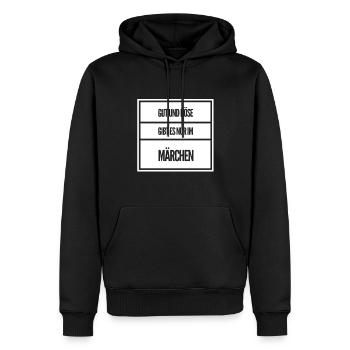 Märchen sind nicht mein Ding - Männer Premium Bio Hoodie - Schwarz - Vorne - Nico (187cm)