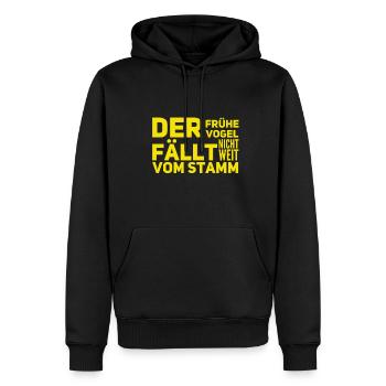 in der Nähe des Stammes - Männer Premium Bio Hoodie - Schwarz - Vorne - Nico (187cm)