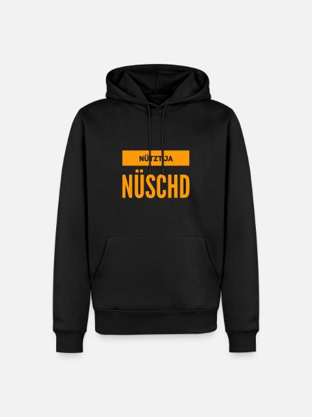 nützt ja nüschd - Männer Premium Bio Hoodie - Schwarz