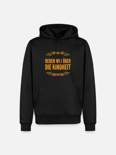 unsere Kindheit - Männer Premium Bio Hoodie - Schwarz