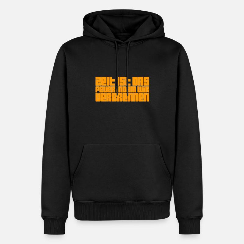 das Leben ist vergänglich - Männer Premium Bio Hoodie - Schwarz