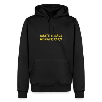 ich habe eine harte Schale - Männer Premium Bio Hoodie - Schwarz - Vorne - Nico (187cm)