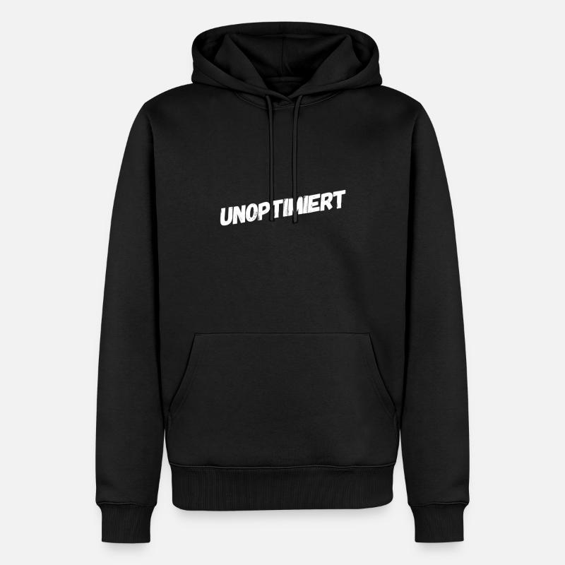 ich optimiere mich - Männer Premium Bio Hoodie - Schwarz