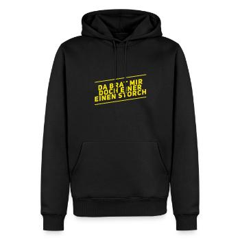 Je suis totalement surpris - Sweat à capuche Premium bio Homme - noir - Devant - Nico (187cm)