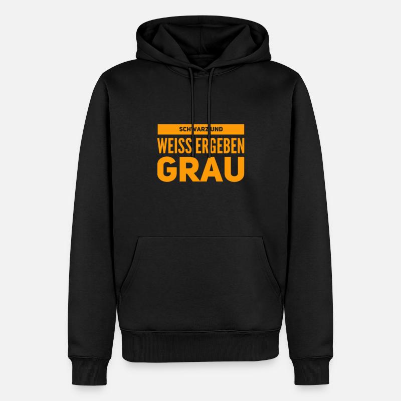 so entsteht grau - Männer Premium Bio Hoodie - Schwarz