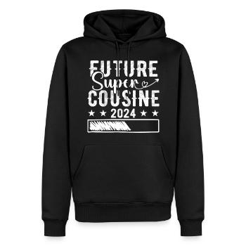 Future Super Cousin 2024 - Men’s Premium Organic Hoodie - black - Front - Nico (187cm)