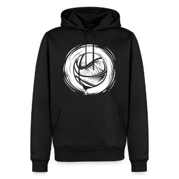 Basketball Ball Skizze - Männer Premium Bio Hoodie - Schwarz - Vorne - Nico (187cm)