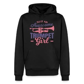 Tolles Trompetenmädchen - Männer Premium Bio Hoodie - Schwarz - Vorne - Nico (187cm)