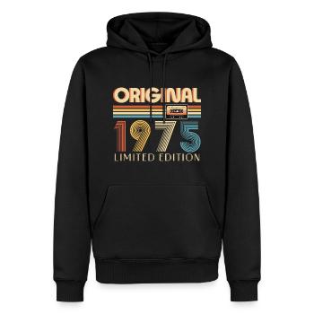 50. Geburtstag 50 Jahre Original 1975 - Men’s Premium Organic Hoodie - black - Front - Nico (187cm)