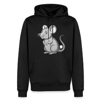 farting mouse, farting, farting, farts, farts, little mouse - Men’s Premium Organic Hoodie - black - Front - Nico (187cm)
