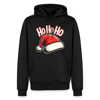 Xmas Santa Design - Männer Premium Bio Hoodie - Schwarz - Vorne - Nico (187cm)