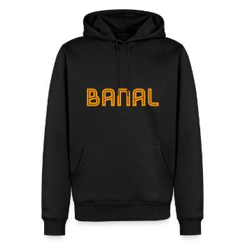 einfach nur banal - Männer Premium Bio Hoodie - Schwarz - Vorne - Nico (187cm)
