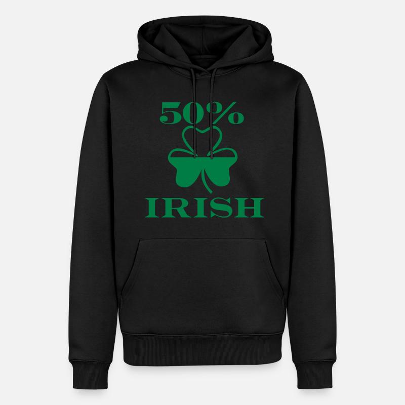 Irish - Sweat à capuche Premium bio Homme - noir
