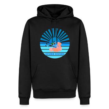 Tauchen Sonnenuntergang - Männer Premium Bio Hoodie - Schwarz - Vorne - Nico (187cm)