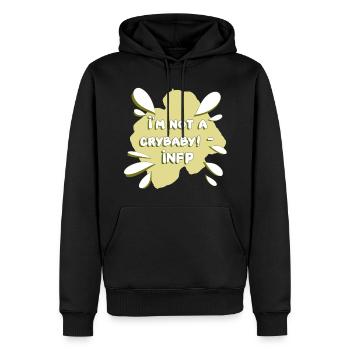INFP stereotype design crybaby - Men’s Premium Organic Hoodie - black - Front - Nico (187cm)